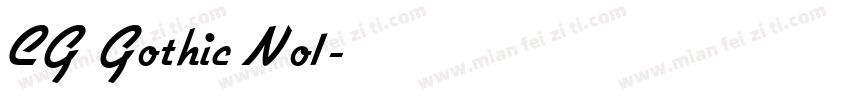 CG Gothic No1字体转换